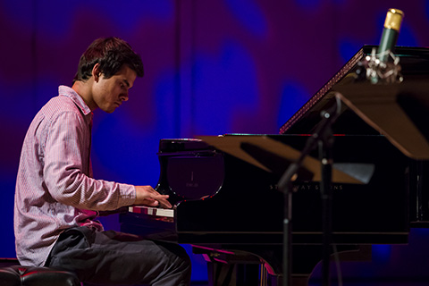 pianist performing in concert